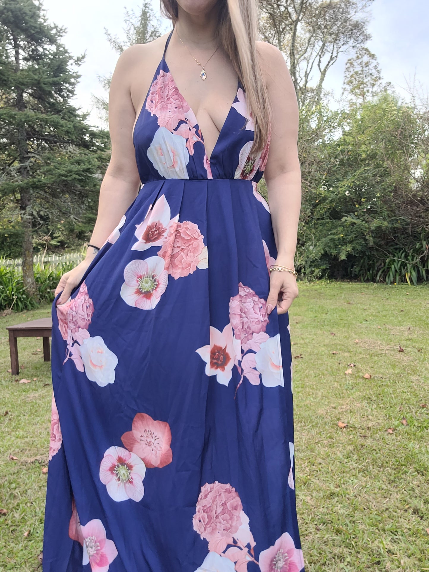 Floral Elegance: Shareen Creations Maxi Dress - Second Hand Store Treasure