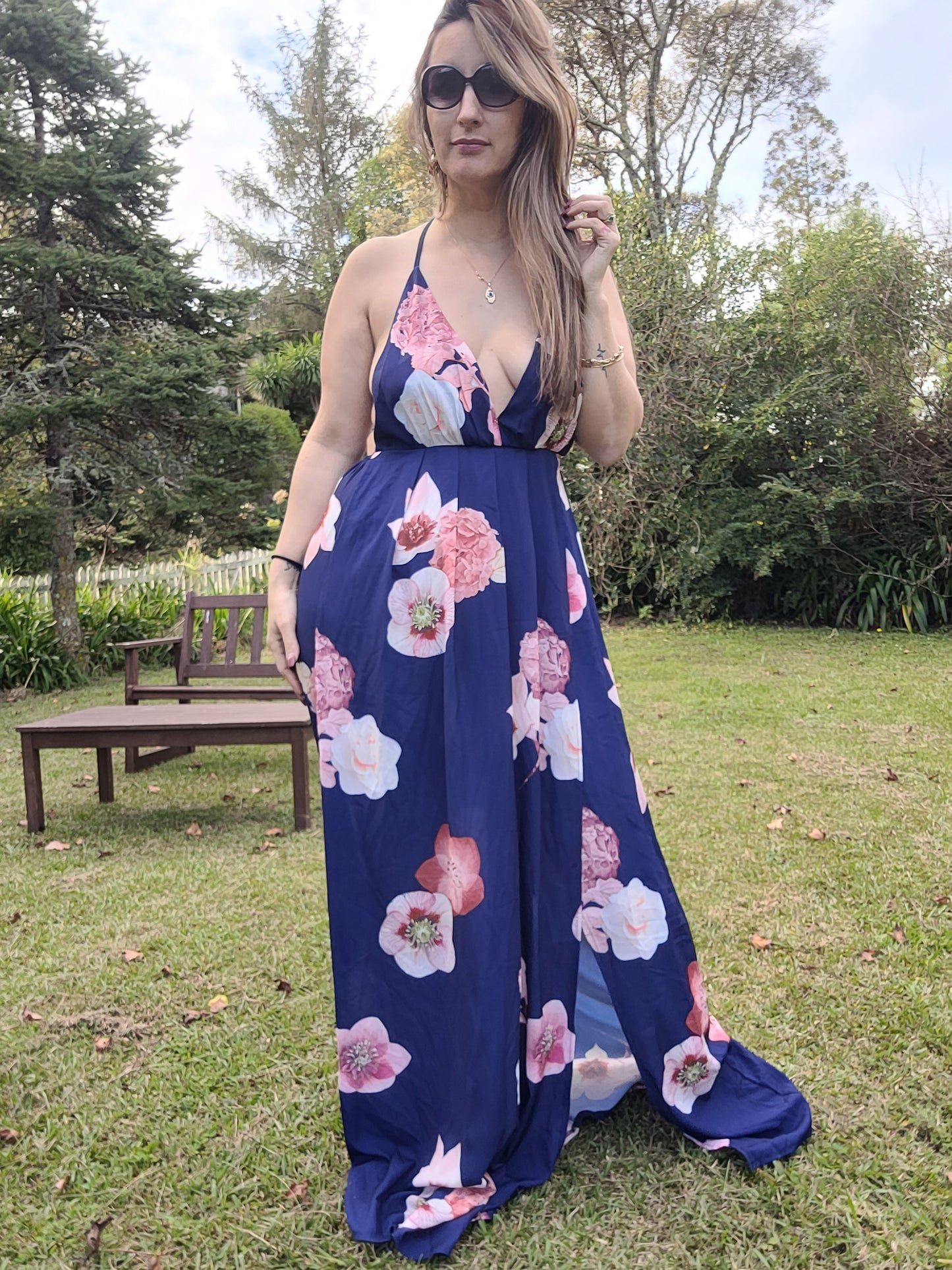 Floral Elegance: Shareen Creations Maxi Dress - Second Hand Store Treasure