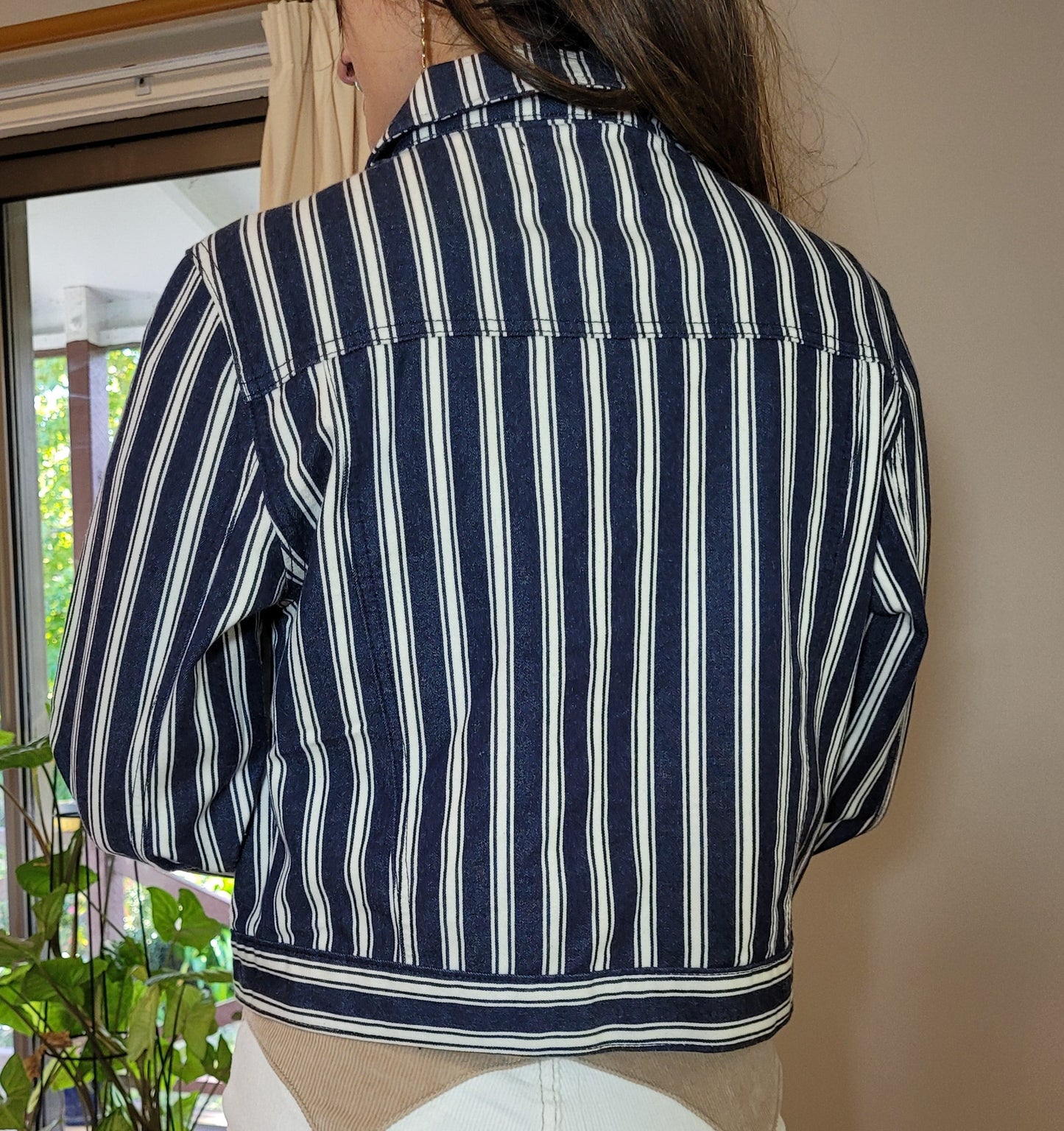 Rolla's Jacket Size S. Denim Striped Jacket