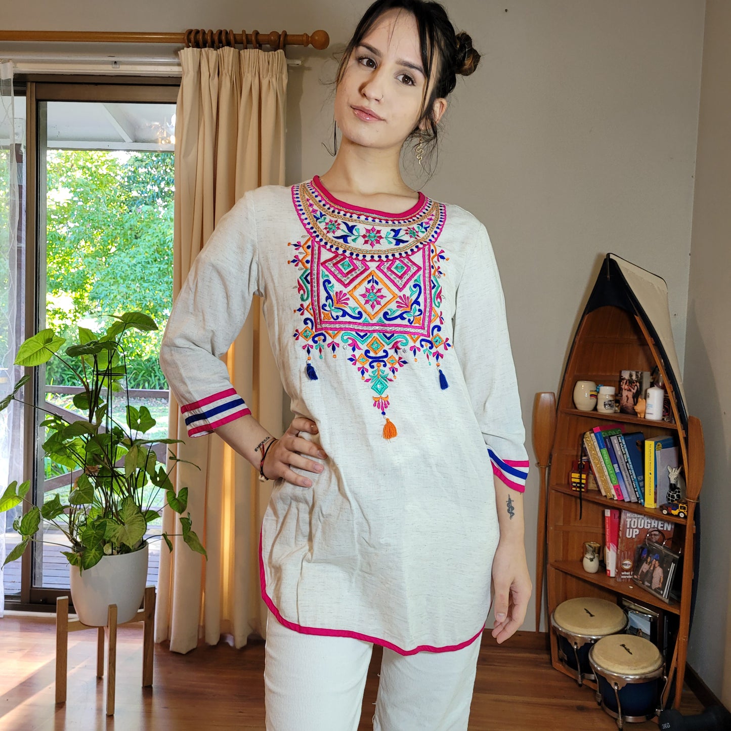 Lovely bohemian embroidery top