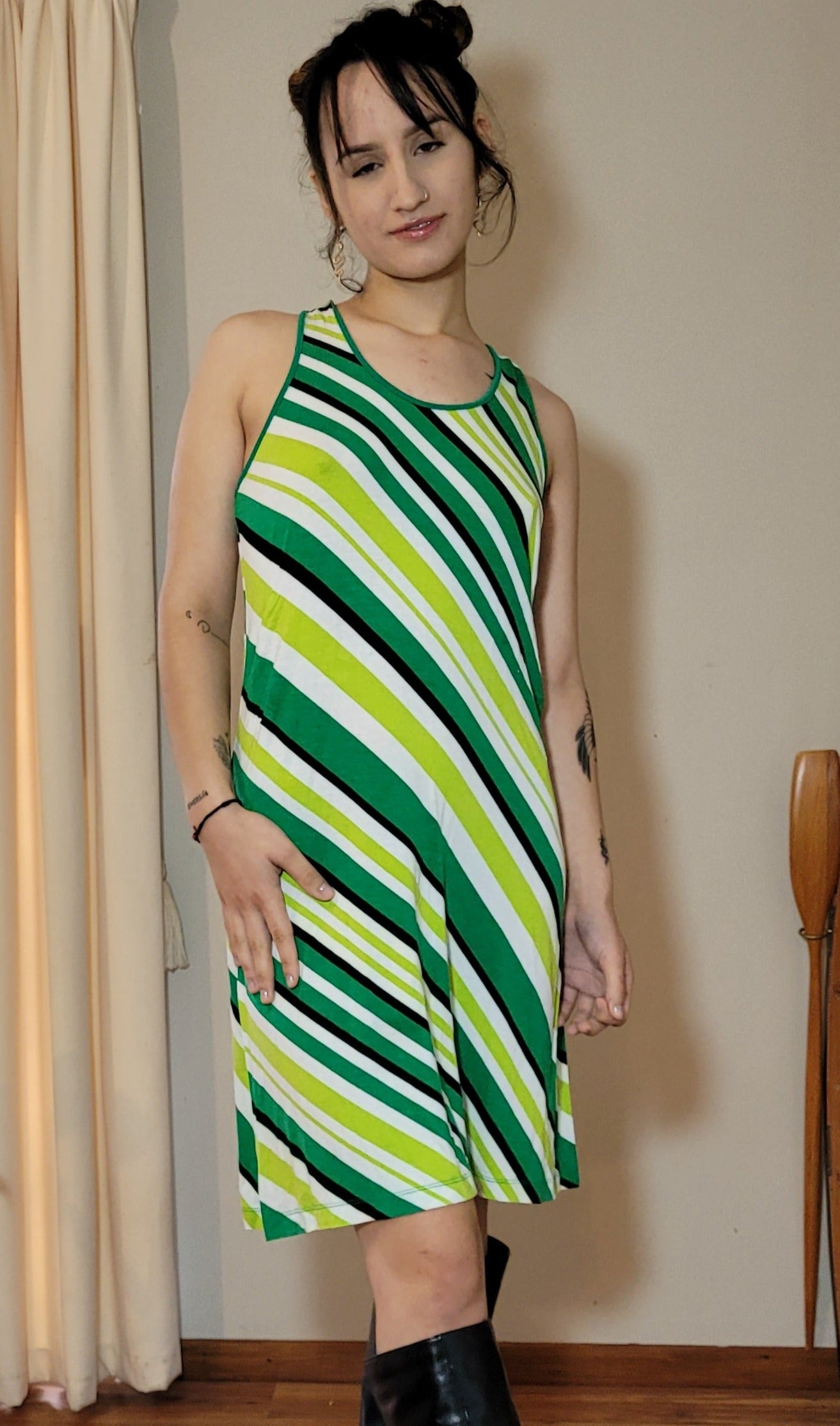 used and preloved green calvin klein dress