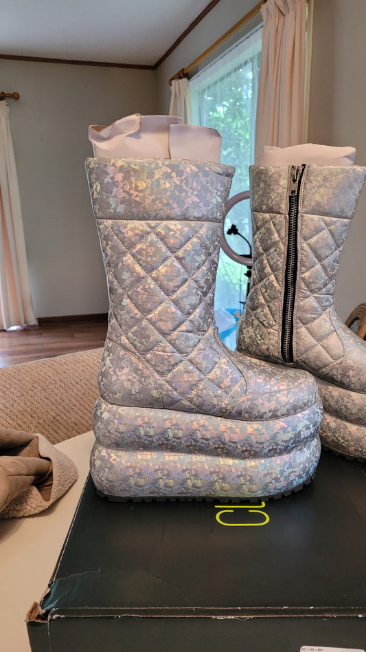 silver preloved boots