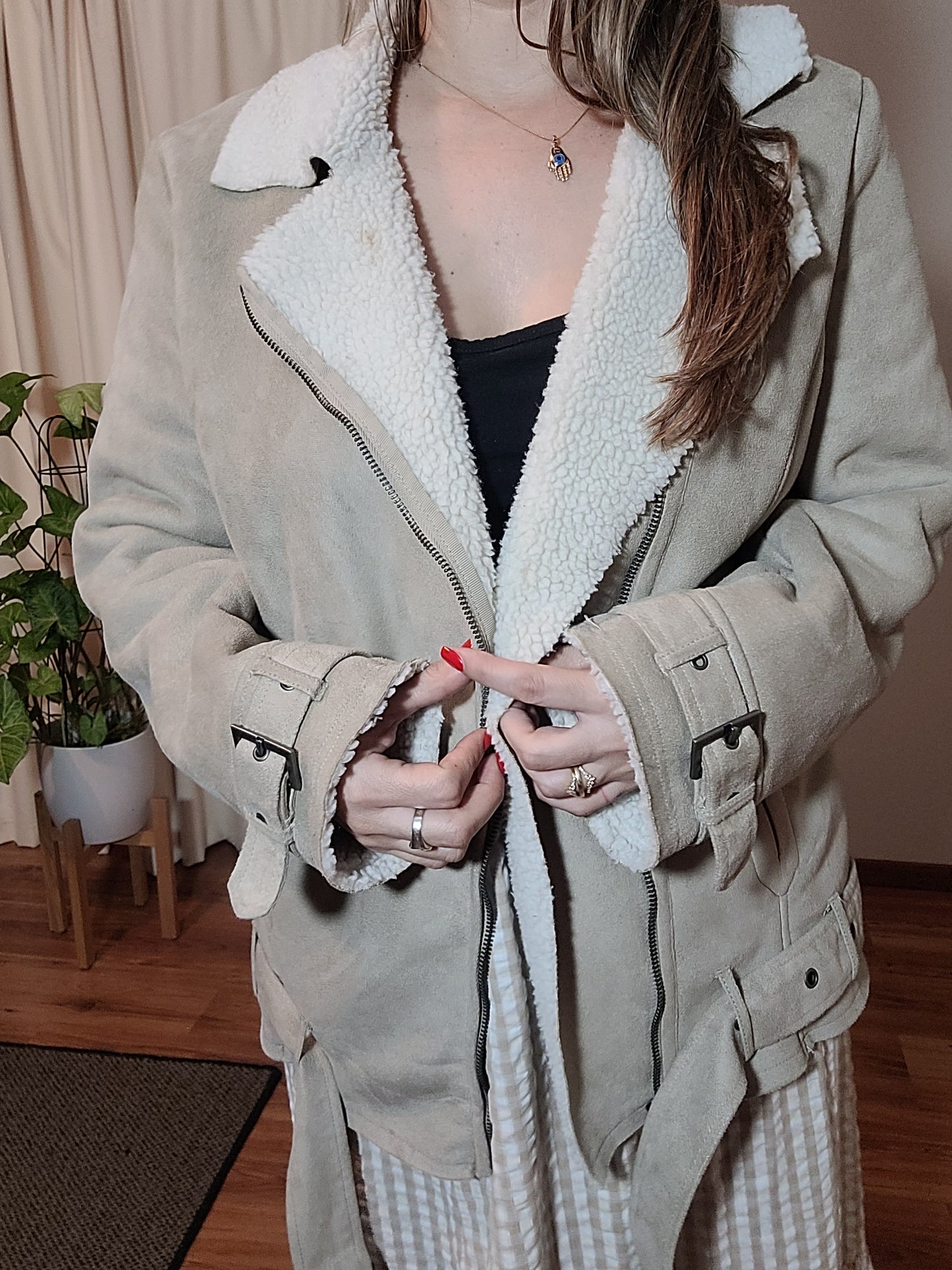 H&M Women Winter Jacket Fashion Faux