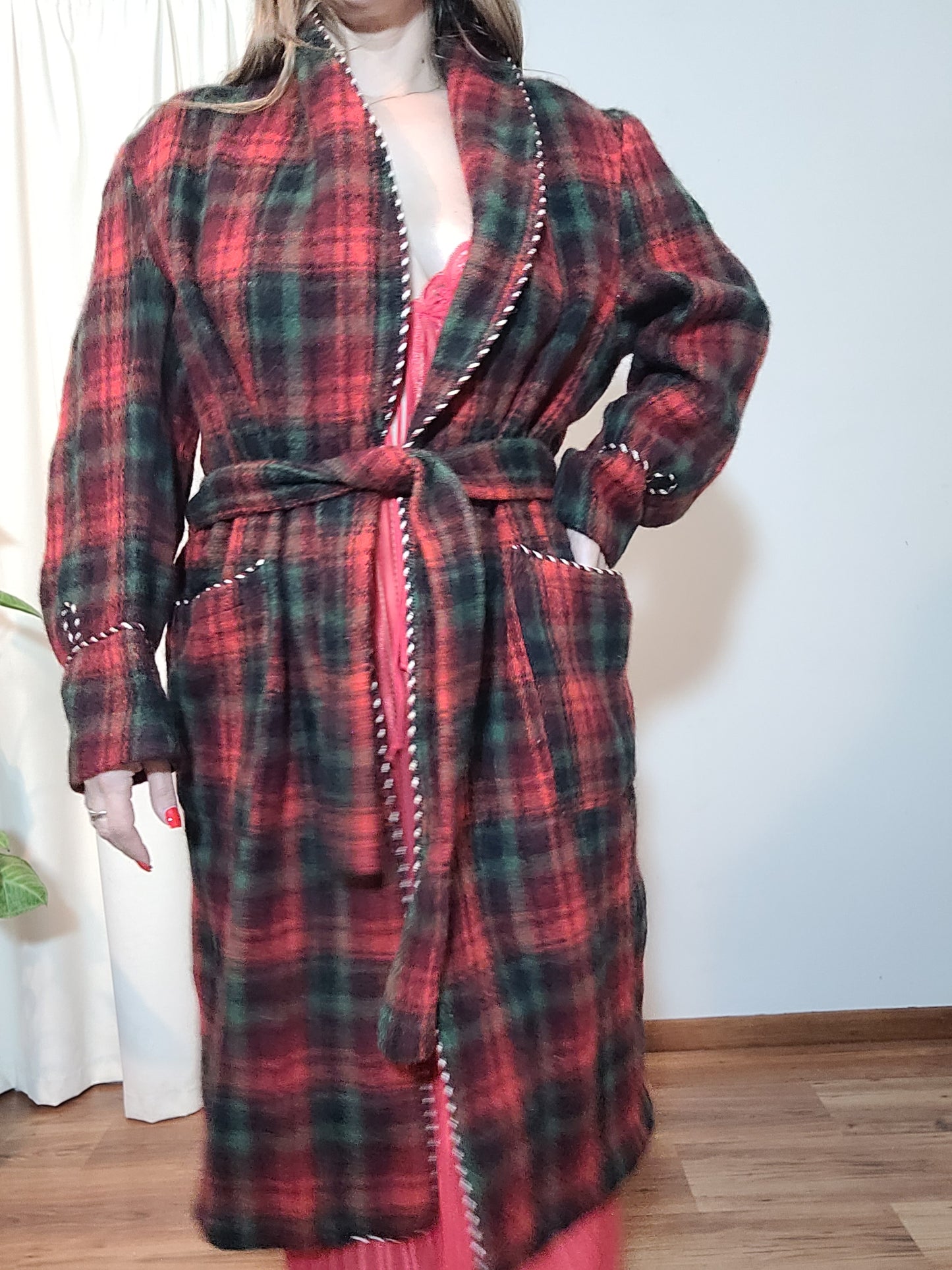 Vintage Wool Robe by Wanganui - Plaid Robe