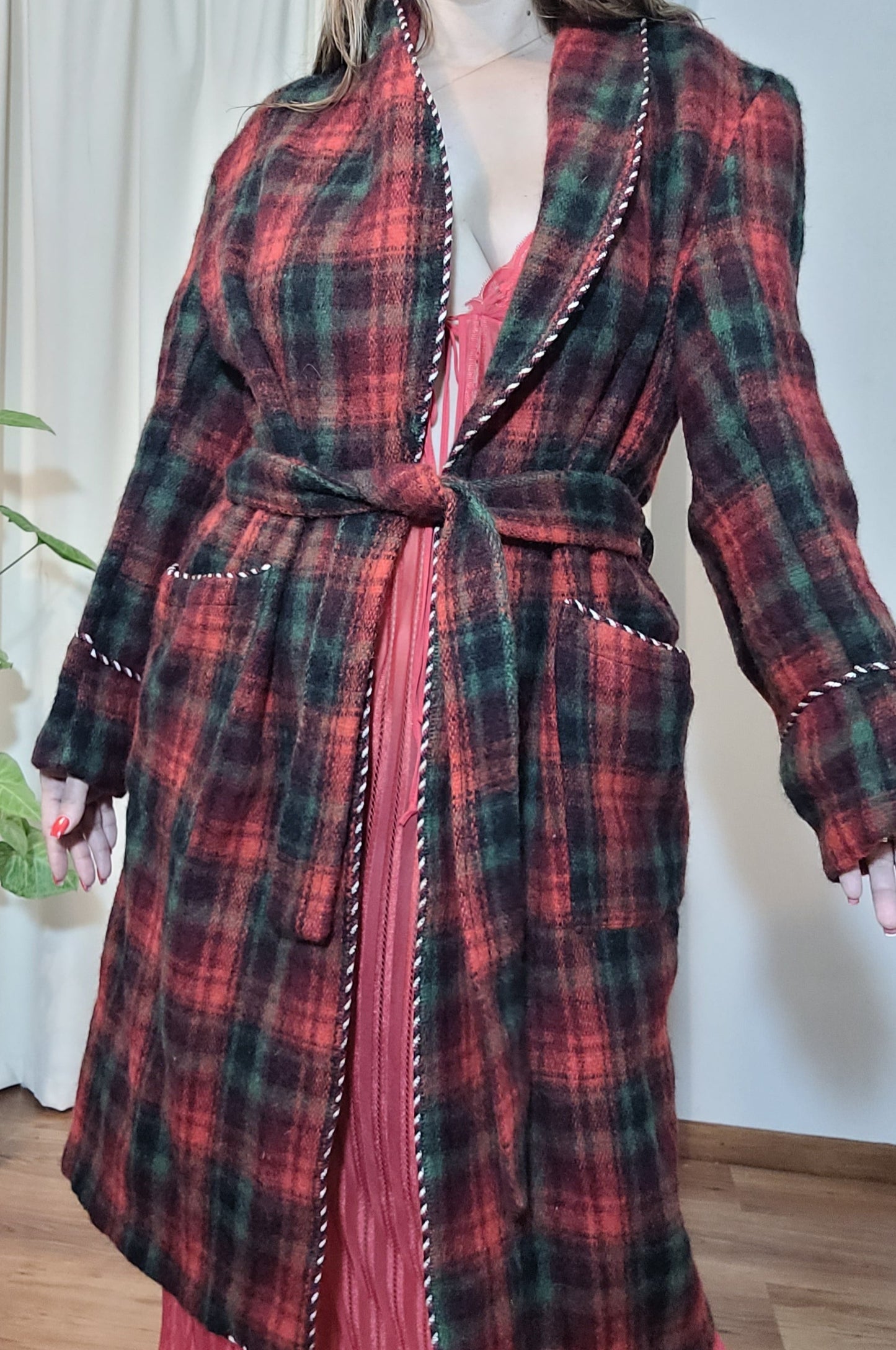 Vintage Wool Robe by Wanganui - Plaid Robe