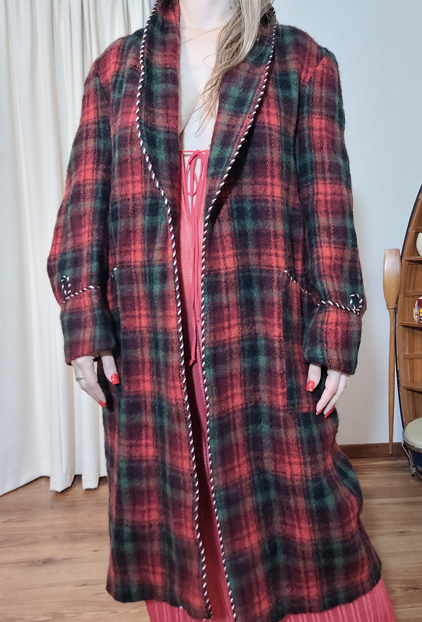 Vintage Wool Robe by Wanganui - Plaid Robe