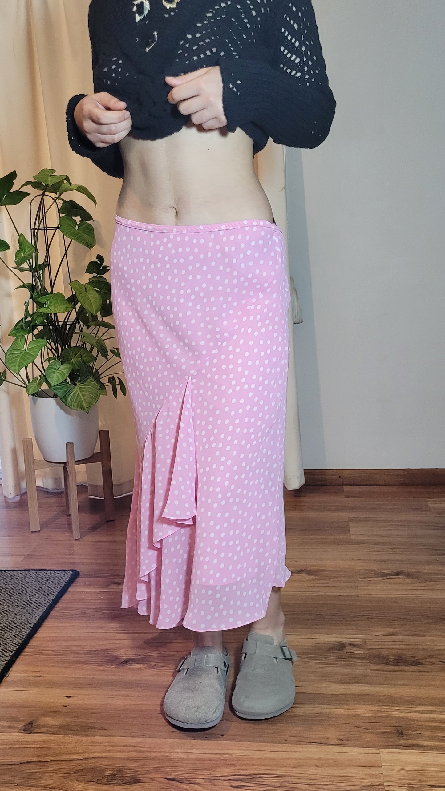 Pink polka skirt