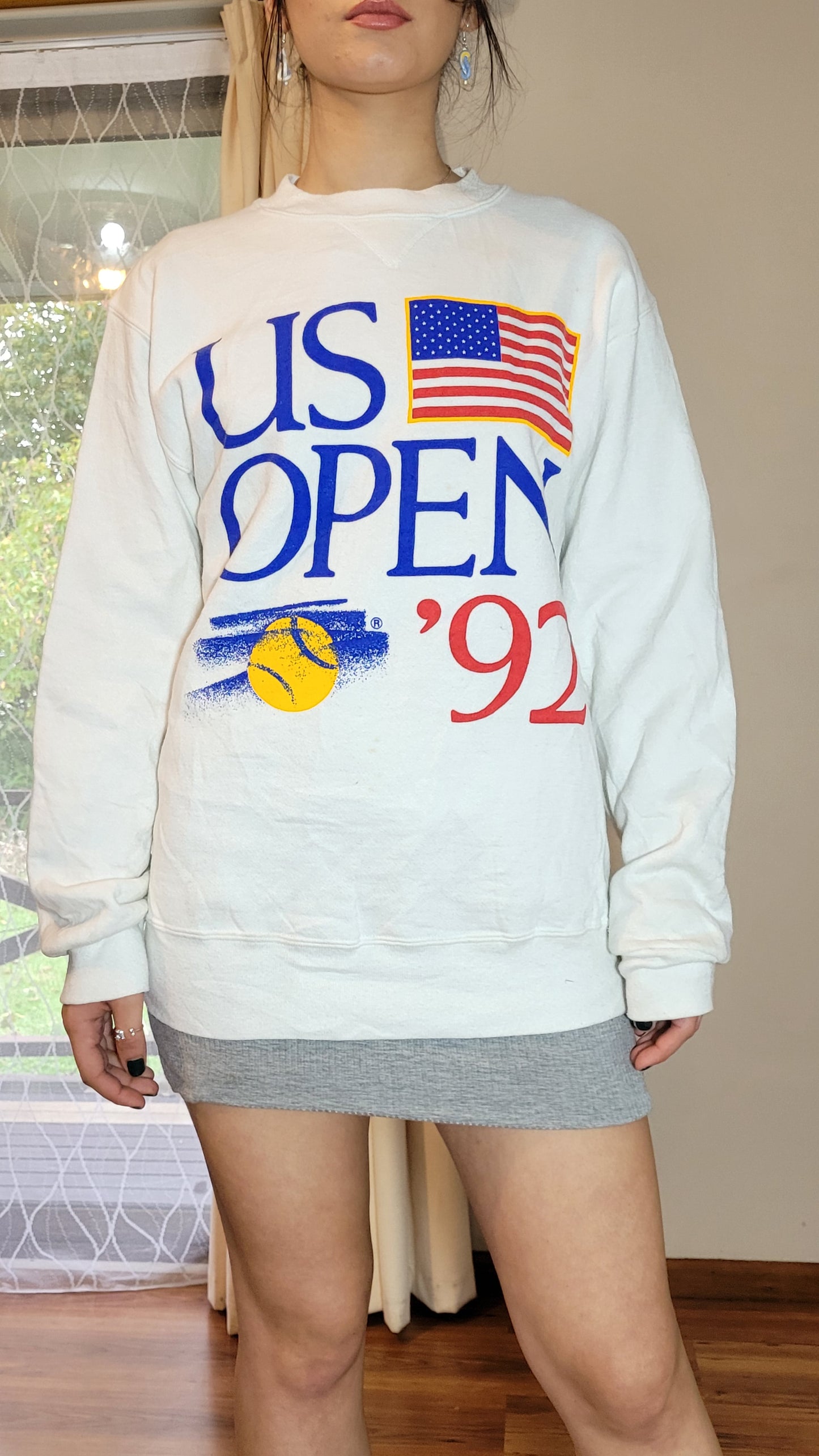 Vintage Classic: 1992 U.S. Open Tennis Crewneck - Second Hand Store Find