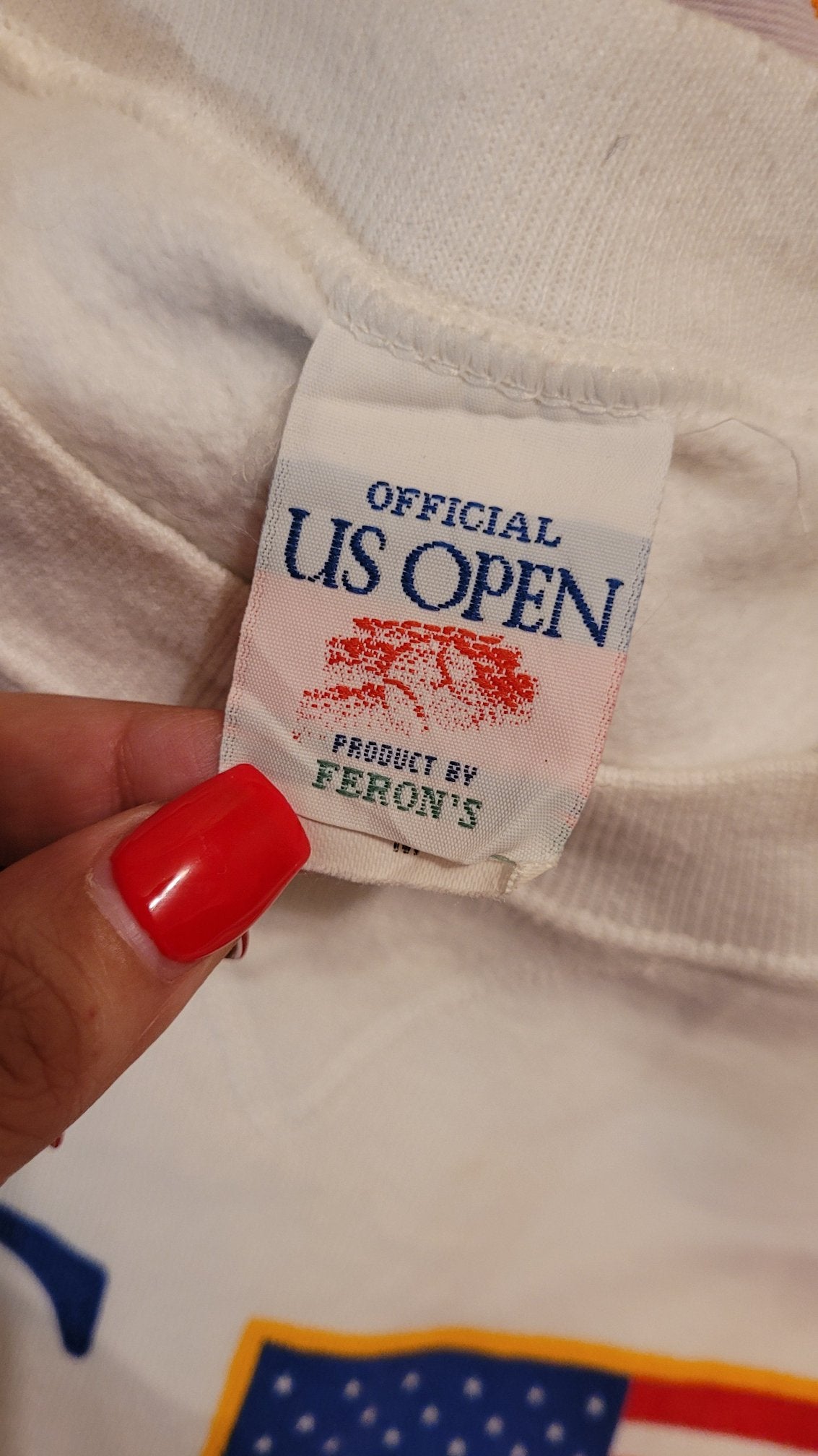 Vintage Classic: 1992 U.S. Open Tennis Crewneck - Second Hand Store Find