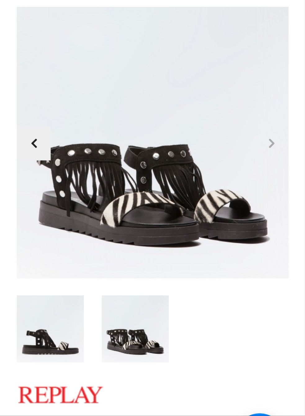 Stylish Replay Zebra Italian Sandals: Second-hand chunky sandals!