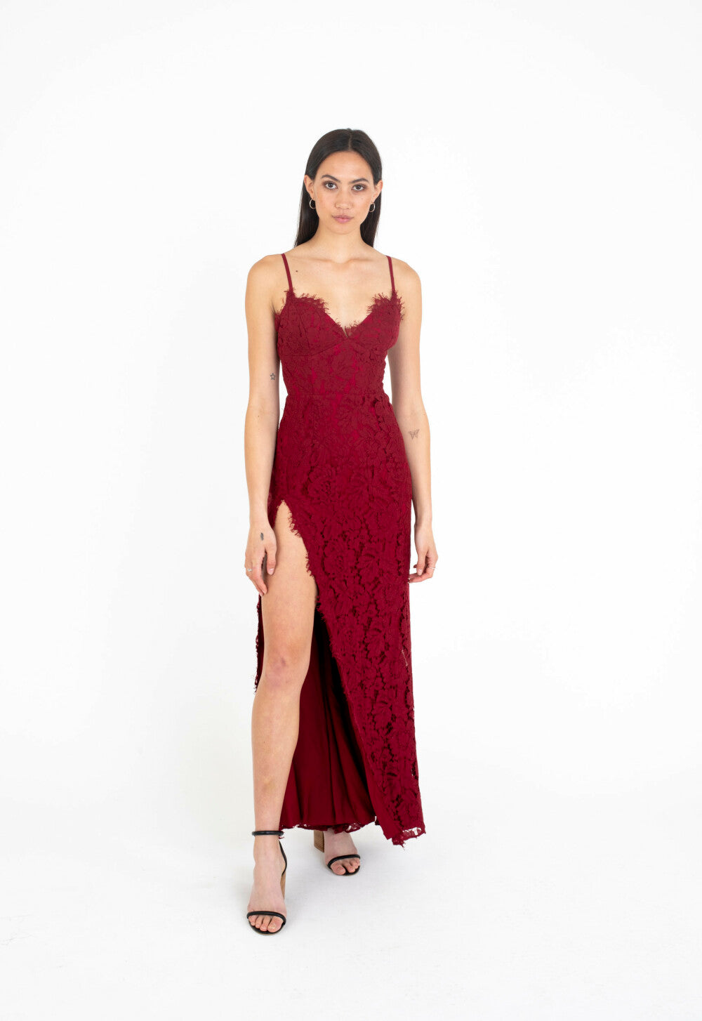 Burgundy Evening Dress - Gown