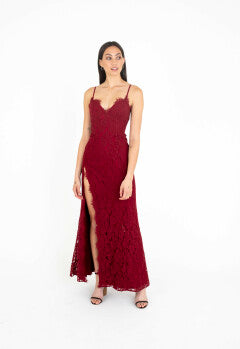 Burgundy Evening Dress - Gown